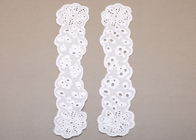 सफेद सूती कढ़ाई फूल Crochet फीता कॉलर, महिलाओं की पोशाक Neckline के लिए trims